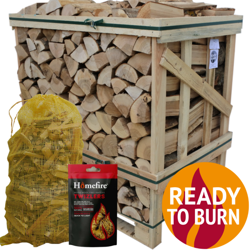 ASH METRE CUBED STARTER PACK - KILN DRIED LOGS UK