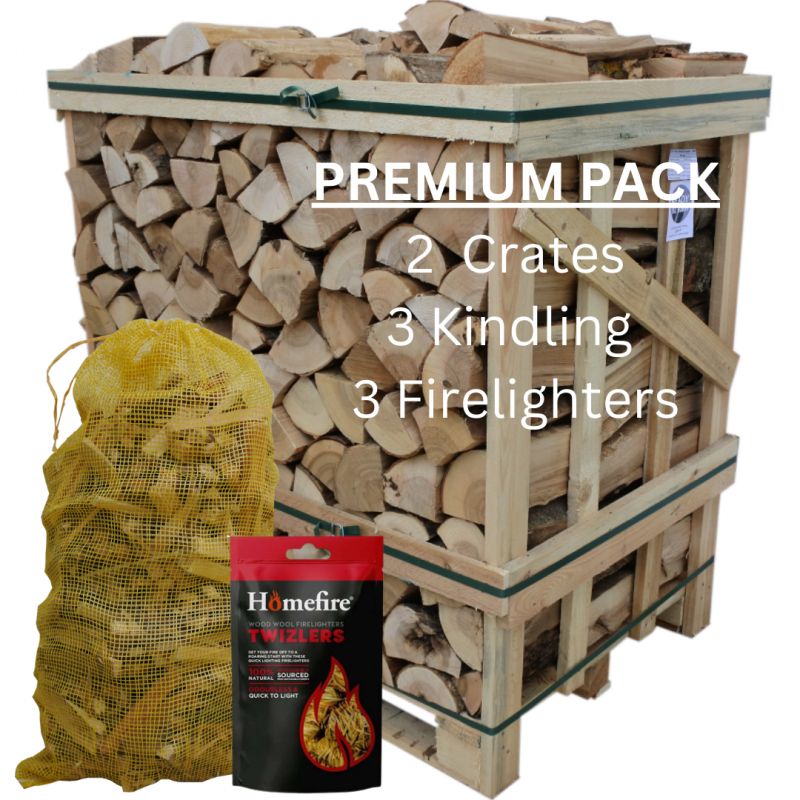 KILN DRIED BIRCH LOGS UK -  PREMIUM PACK - NATIONWIDE DELIVERY